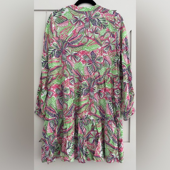 Stella Parker Collection Floral Patterned Dress in Pink and Green Sz Small - Picture 6 of 7